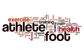 Sticker - Athlete foot word cloud