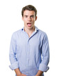 © agongallud - Young man with a gesture of shock on white background