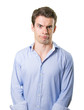 © agongallud - Doubtful young man on white background