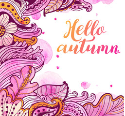 Poster - Abstract floral autumn background