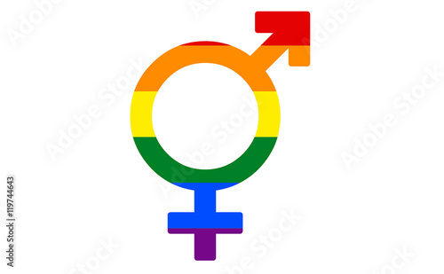 Rainbow Bisexual Gender Sex Symbol Isolated Stock Illustration Adobe Stock