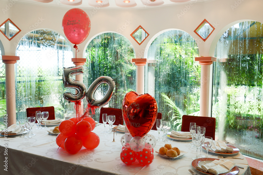 50 palloncini rossi metallizzati