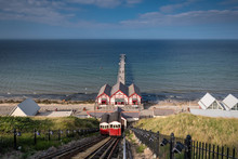Saltburn Funicular And Pier, At Saltburn By The Sea Which Is A Victorian Seaside Resort