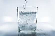 Fresh, Sparkling Mineral Water In A Glass
