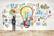 © ImageFlow - Businessman near blackboard with startup sketch
