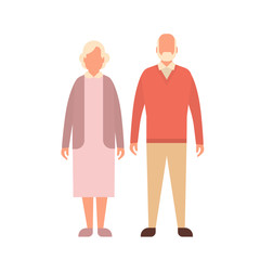 Wall Mural - Senior Man Woman, Couple Grandfather Grandmother Full Length