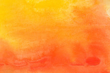 Orange Watercolor Painted Background Texture