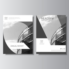 Wall Mural - Gray annual report cover. Brochure design. Leaflet layout. Flyer layout. Magazine cover, poster template. Presentation template. Vector illustration, eps 10