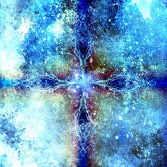 Poster - Beautiful ornamental mandala with tree pattern, symbol of life.
