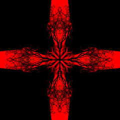 Fototapete - Beautiful ornamental mandala with tree pattern, symbol of life.
