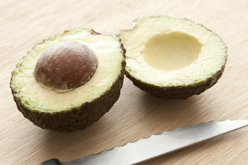 cut fresh avocado