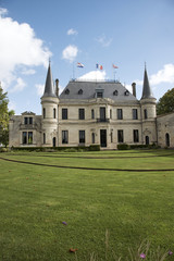 Margaux Bordeaux France - The historic Chateau Palmer situated along the wine route of Margaux in the Bordeaux region of France