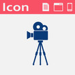 © icon_craft_studio - Movie camera on tripod flat icon