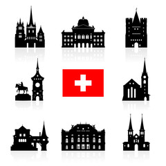 Switzerland Travel Landmarks.