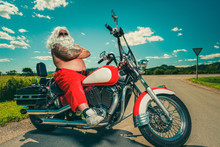 Santa On A Motorcycle