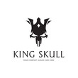 King skull. King and crown. 