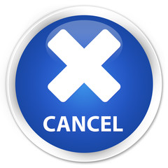 Wall Mural - Cancel blue glossy round button