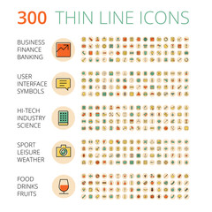 Wall Mural - Icons for business, technology, industrial, food and drinks.