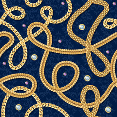 Wall Mural - Gold Chain Seamless Pattern 