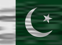 Realistic Flag Pakistan