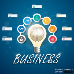 Wall Mural - business Infographic Template. Data Visualization. Can be used f