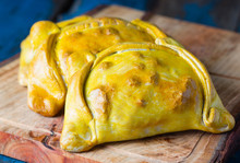 Latin American Food. Chilean Empanadas With Meat And Onion