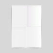 Folded realistic blank sheet of paper mockup A4