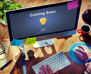 Wall Mural - coming soon opening promotion announcement concept