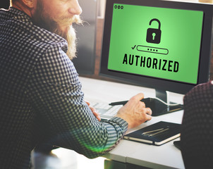 Canvas Print - Authorized Access Opened Pass Authority Concept