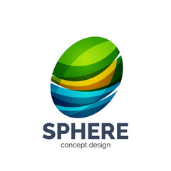 Vector sphere abstract logo template