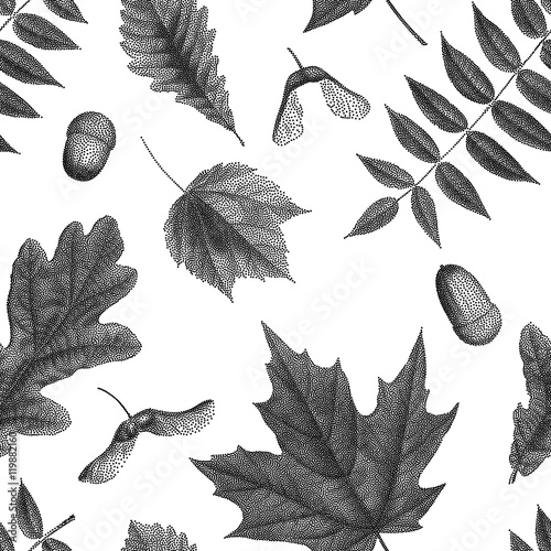 Board z aluminiowym obramowaniem Czarny vintage Grawerowanie jesiennych liści