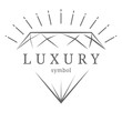 luxury diamond gem contour symbol