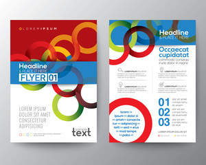 Wall Mural - abstract colorful circle ring shape background for poster brochure flyer design layout vector templa