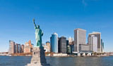 Fototapeta  - The Statue of Liberty and New York City Skyline