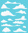 © rms164 - Cartoon set of cute clouds on blue background