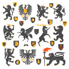 Sticker - Heraldic Animals And Elements