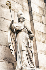 Wall Mural - Beautiful view on ancient Salzburg cathedral in Austria in cloud