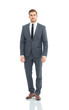 © ASDF - Happy business man wearing grey suit standing and folding arms