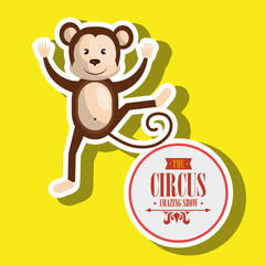 Wall Mural - monkey circus icon vector illustration eps10 eps 10