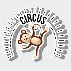 Wall Mural - monkey circus icon vector illustration eps10 eps 10