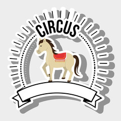 Wall Mural - horses circus fun icon vector illustration eps10 eps 10