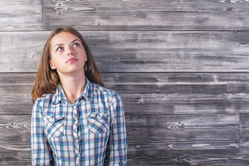 Wall Mural - Young european woman portrait