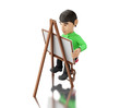© Mego-studio - 3d people artist with an easel