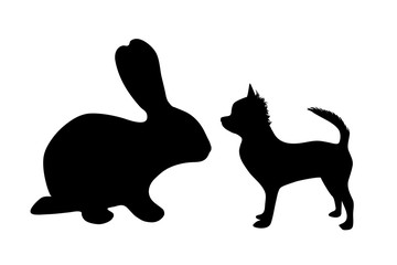 Poster - Vector silhouette of animal.