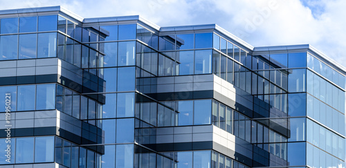Cuadros en Lienzo Lines, glass and reflections of modern architecture