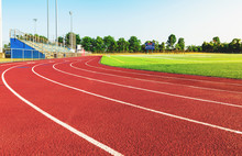 Running Track In A Sports Stadium