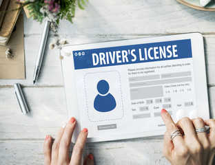 Sticker - Drivers License Registeration Application Webpage Concept