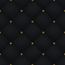 Seamless Luxury Dark Black Pattern And Background With Blue Diamond