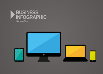 Wall Mural - minimalist electronic devices set