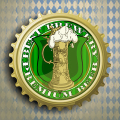 Wall Mural - background with beer cap